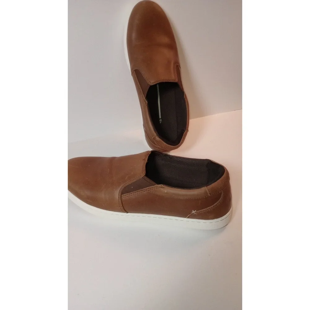 LL Bean Vintage Leather Slip On Loafer Shoes Brown Womens 8 299749 Preppy